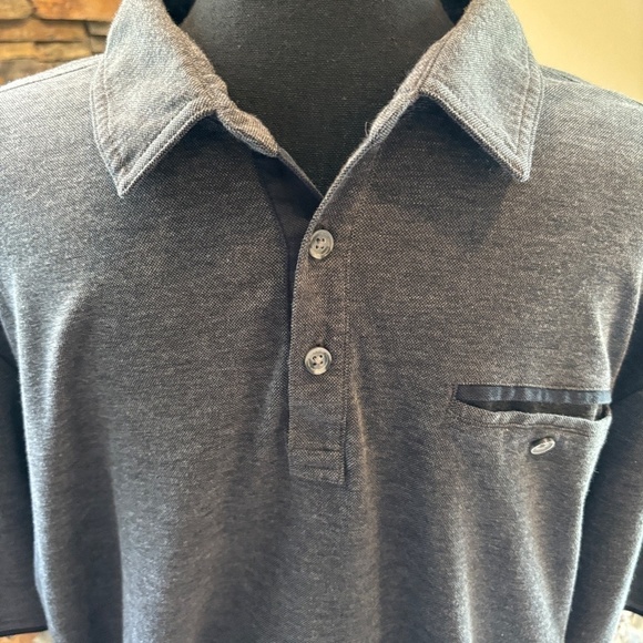 Travis Mathew Golf Polo Shirt Dark Grey Front Pocket Men's XL - Picture 2 of 8